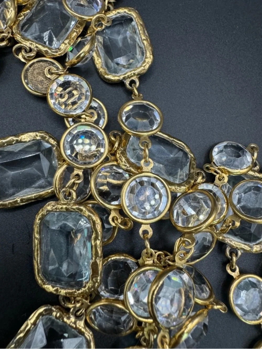Chanel 24K Gold Plated 1981 Vintage Chicklet Long Opera Necklace, Collectors